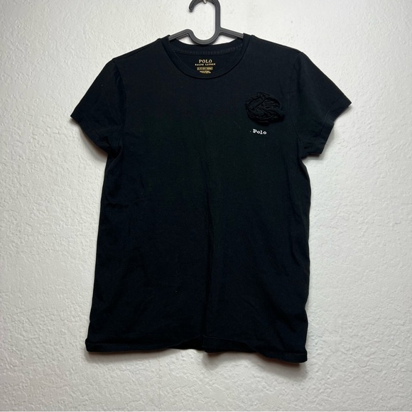 Polo Ralph Lauren Crew Neck Short Sleeve Flower Detail Top - Picture 1 of 5